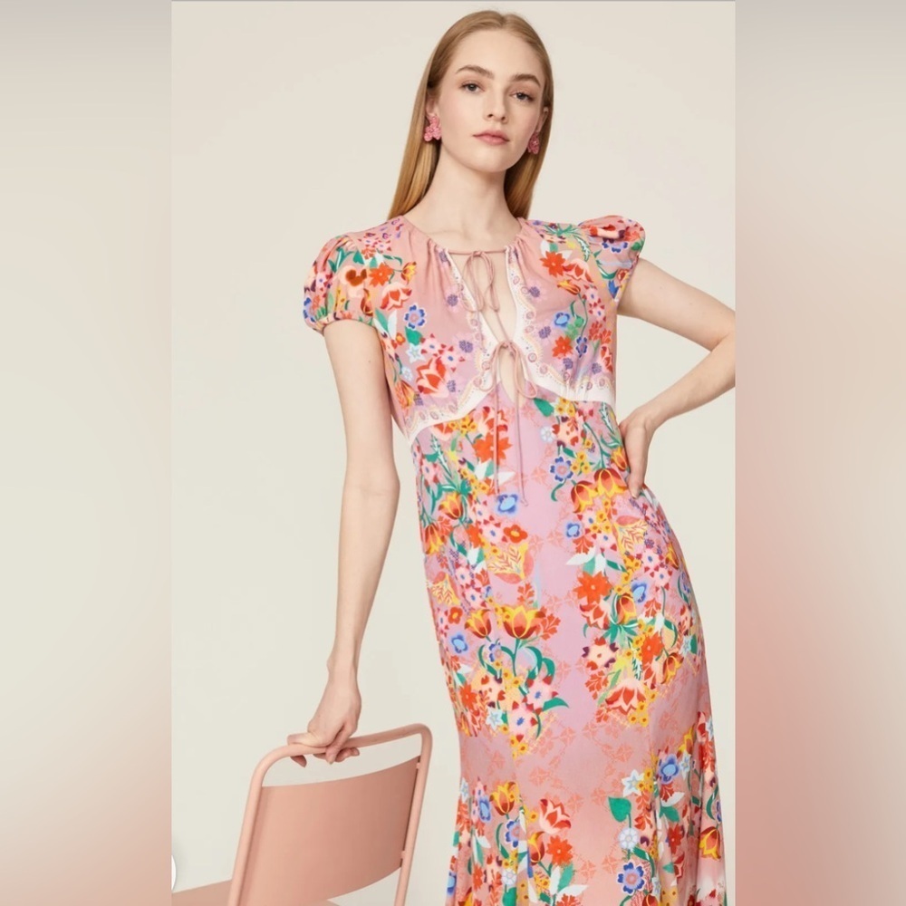 SALONI Sienna floral dress size 6. - Picture 2 of 12